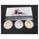 1979 P, D, S Susan B Anthony Dollars