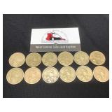 12 Sacagawea Dollars