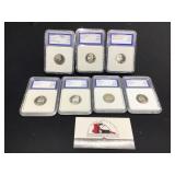 Group of 7 Proof "70: Slabbed Jefferson Nickel