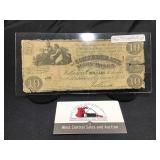 1861 $10 Confederate Currency