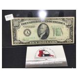 1934-B Fed Reserve $10 Boston