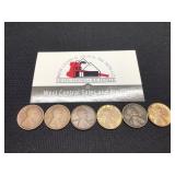 Group of 6 1909 VDB Cents
