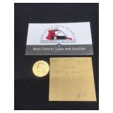 Gold Swiss Franc 1935 UNC ( .1867oz pure gold)