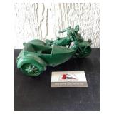 Cast Iron Motorcycle And Side Car
