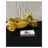 Cast Iron Motorcycle  And Sidecar