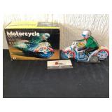Tin Litho Motorcycle Wind Up Toy