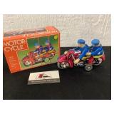Tin Litho Motorcycle Friction Toy