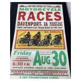 Davenport Iowa Motorcycle Poster