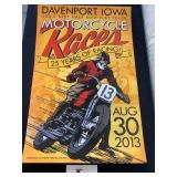 Davenport Iowa Motorcycle Poster