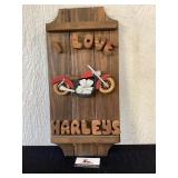 Wooden Harley Decor