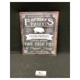 Metal Farmers Market sign