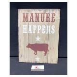 Wooden pig sign