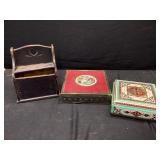 Wooden Recipe Box and Tins