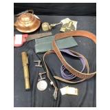 Belts, saw, telescope, and miscellaneous