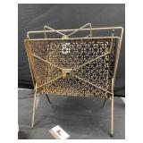 Vintage metal magazine rack