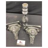 Angel shelves and candle holder