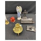 Clothesline feel, candle holders, and brass