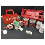 Coca-Cola cups, bears, and crates