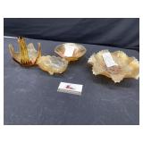 Colored glass dishes