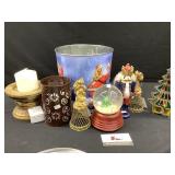 Christmas Tin and Misc Decor