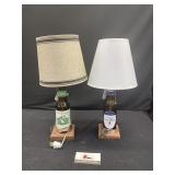 Pair of beer lamps