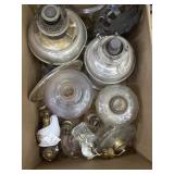 Oil lamp bottoms and pieces