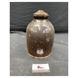 Hand thrown brown jug