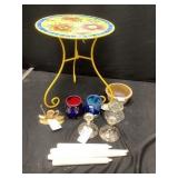 Table, candles, and miscellaneous