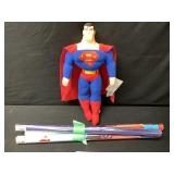Superman doll and posters