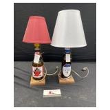 RedDog and Michelob Ultra  bottle lamps