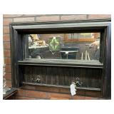 Mirror shelf with hooks