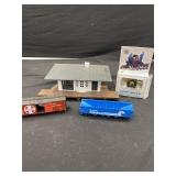 Train station and trains