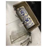 Metal bread pan, trivets, and sprayer