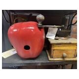 Apple Bird house and coffee grinder