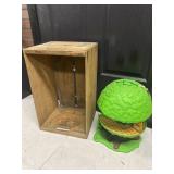 Keebler tree house and wood crate