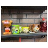 Rugrats cup, and miscellaneous toys