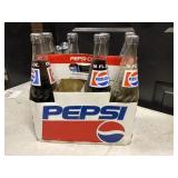 Vintage glass Pepsi bottles