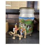 Rubber stamps, hand carved chickens, and Misc.