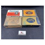 Cigar Tins, all cardboard and one metal