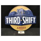 Third Shift Amber Lager Tin Sign
