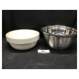 Stainless Steel & Stoneware Bowl