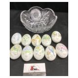 Noritake Easter Eggs & Glass Bowl