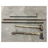 Sledge, Ax, Crow Bars