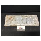 Vintage License Plate