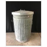 Galvanized Trash Can