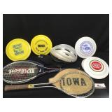 Tennis Raquets, Frisbees & Misc