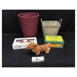 Quartz Clock, Crayola Tin & Misc