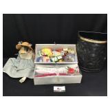 Vintage Sewing, Trash Can Decor & Misc