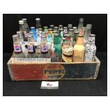 Pepsi Crate with Collectible Bottles