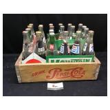 Pepsi Crate with Collectible Bottles